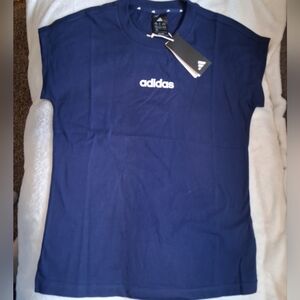 Adidas Men's Navy Blue T-Shirt